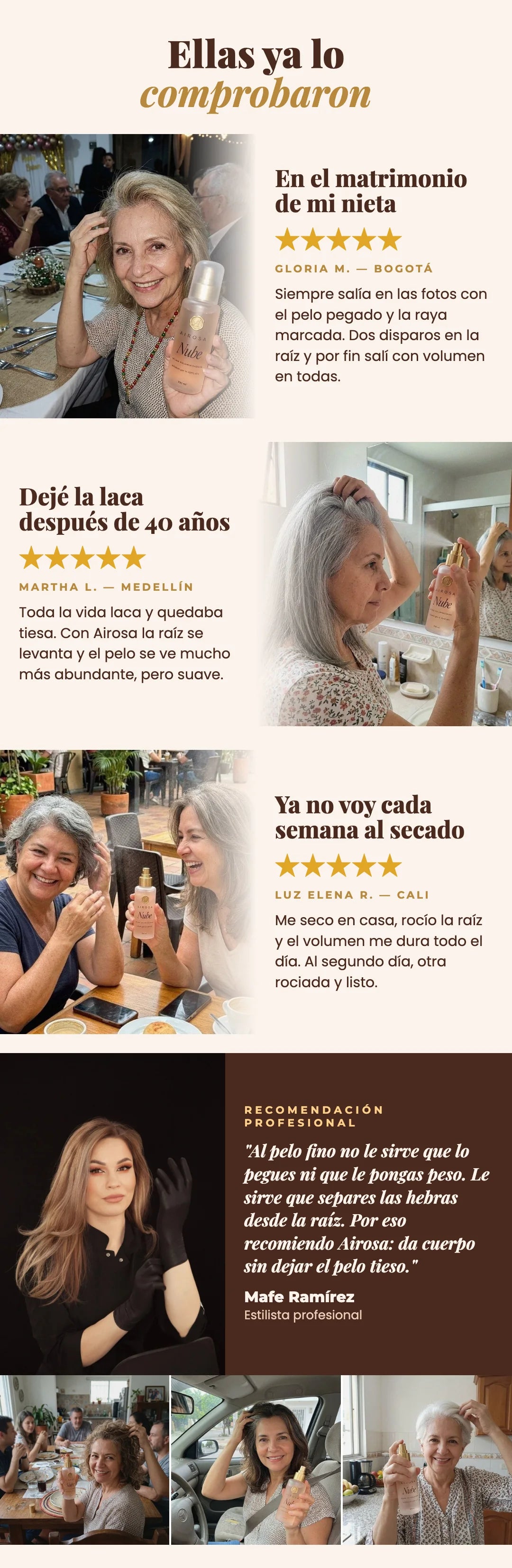 Opiniones y recomendación de la estilista Mafe Ramírez