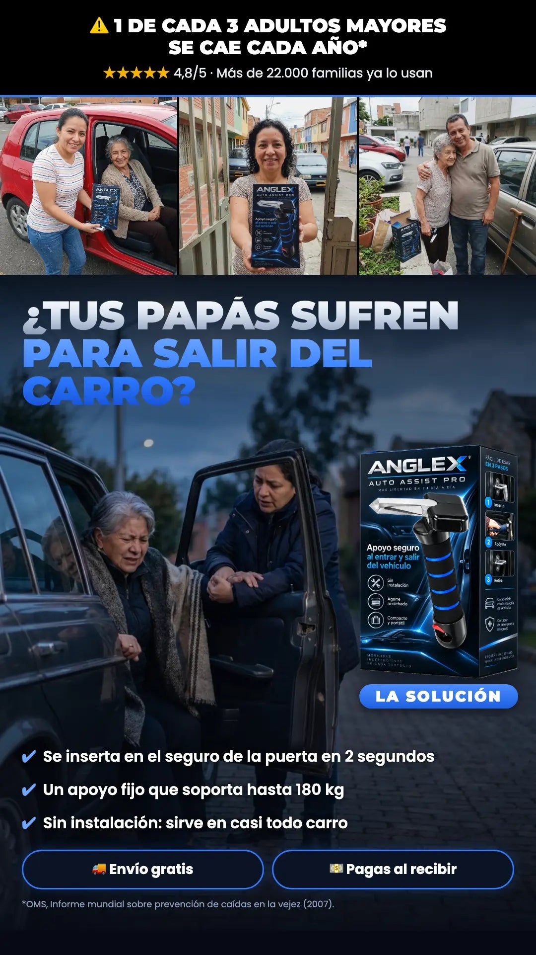 ¿Tus papás sufren para salir del carro? Anglex Auto Assist Pro