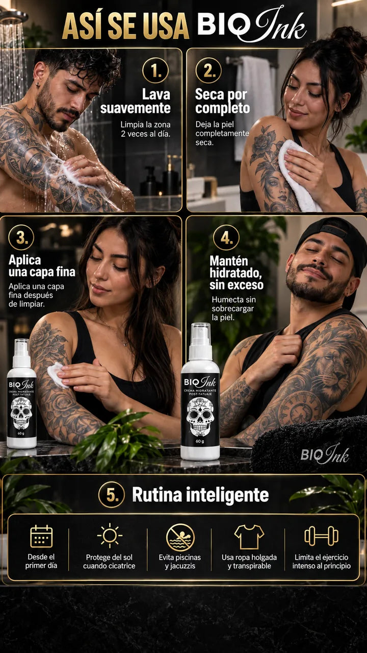 Uso real — BIO Ink aplicado en tatuaje