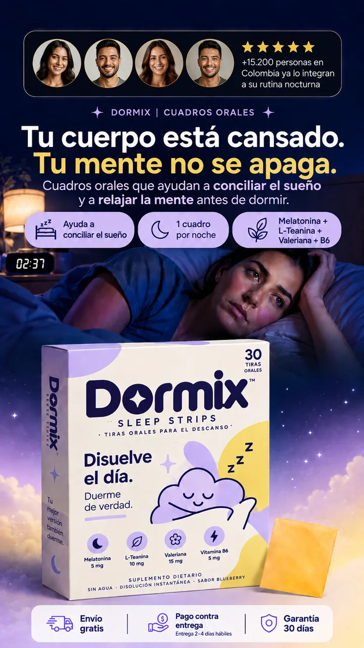 Tu cuerpo está cansado. Tu mente no se apaga — DORMIX Sleep Strips
