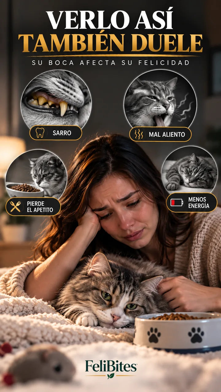 El dolor emocional — verlo incómodo al comer