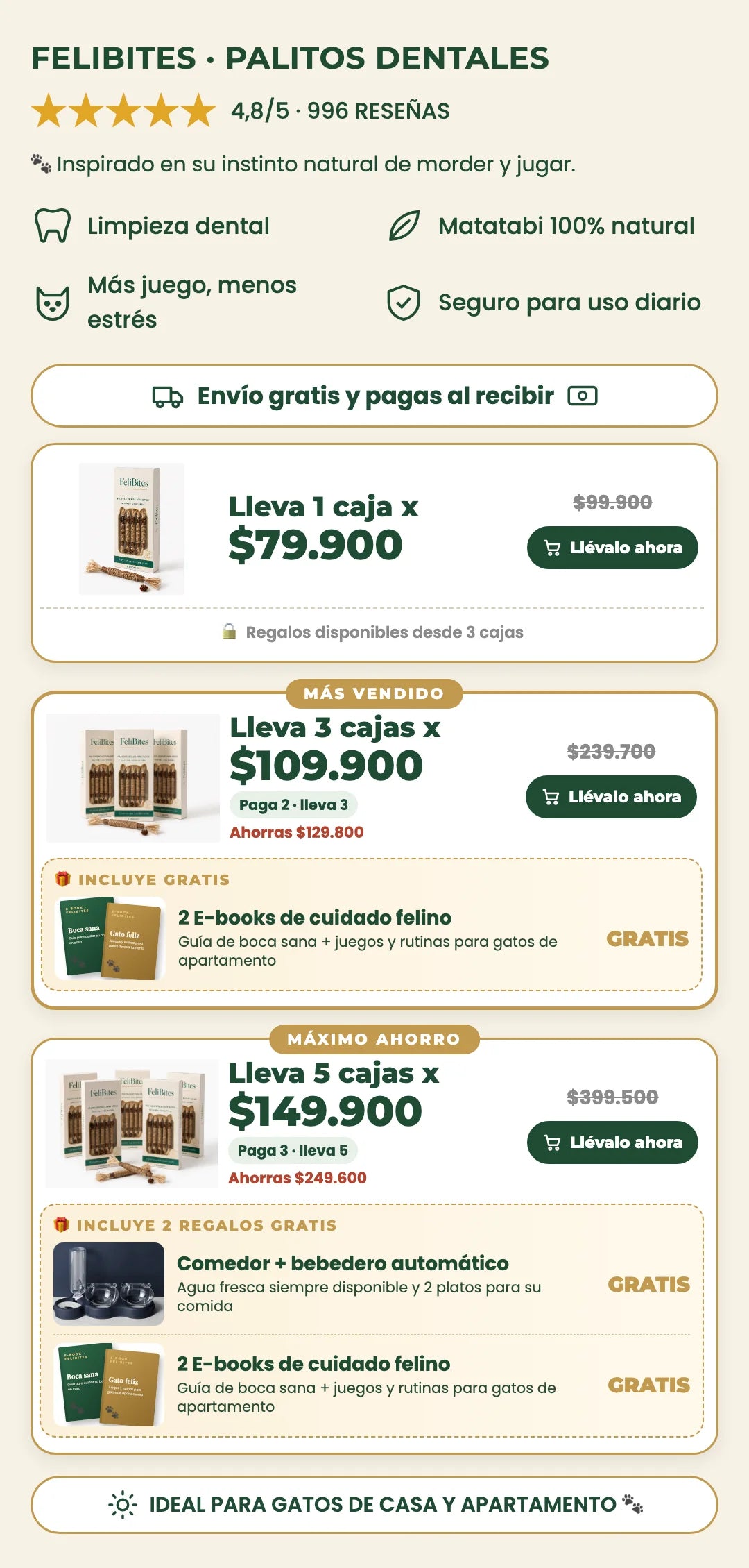 Elige tu kit FeliBites: 1, 3 o 5 cajas con regalos