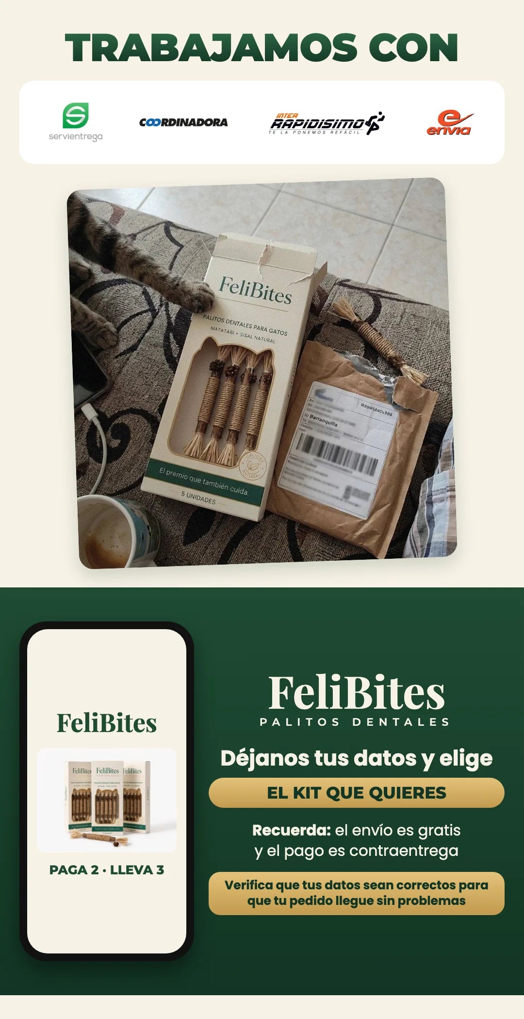 Trabajamos con las principales transportadoras