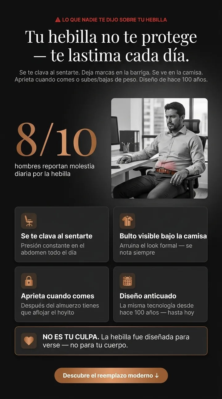 Tu hebilla no te protege — te lastima cada día