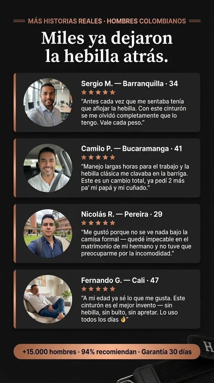 Miles de hombres colombianos ya dejaron la hebilla atrás