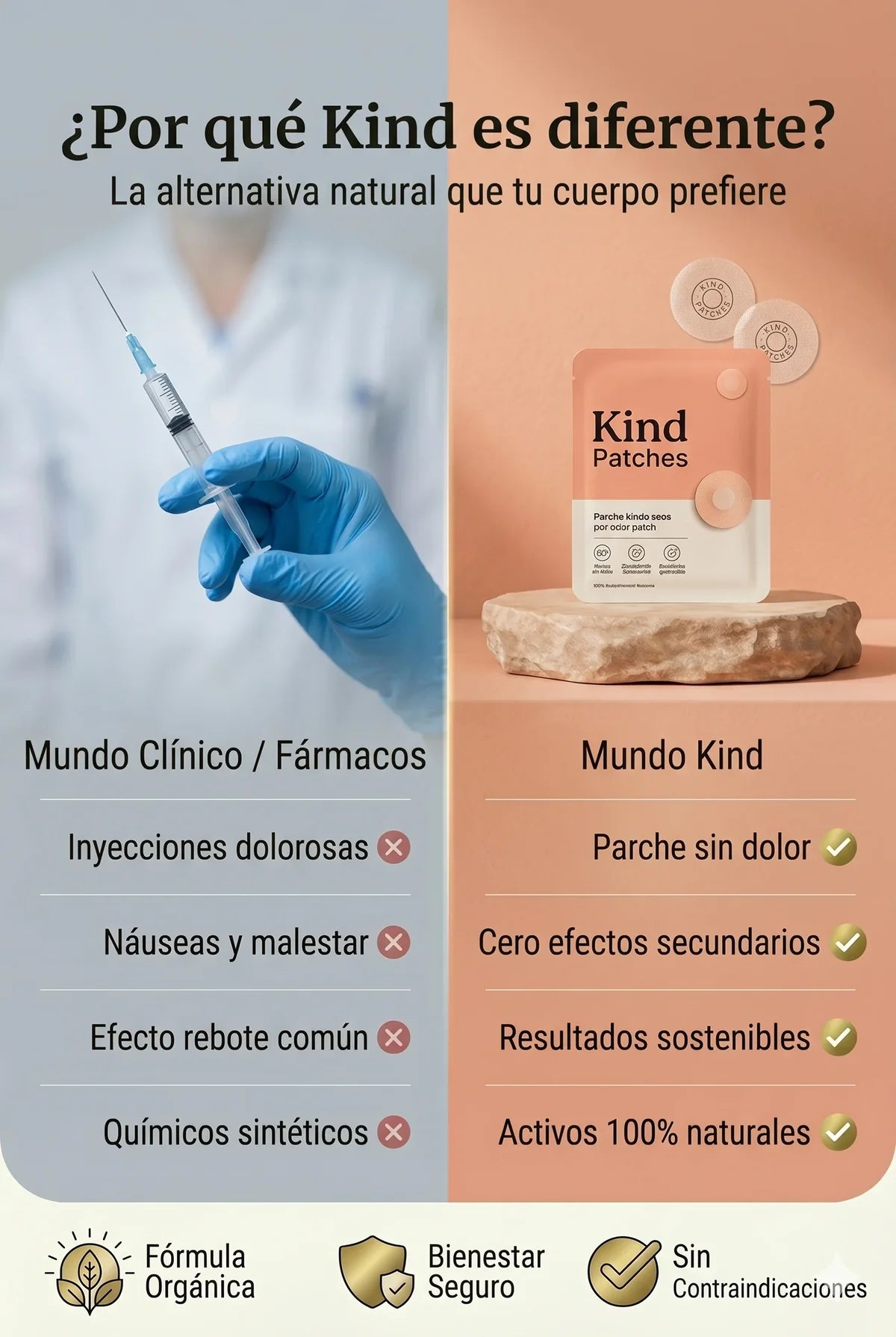 Por qué Kind Patches es diferente — comparativo