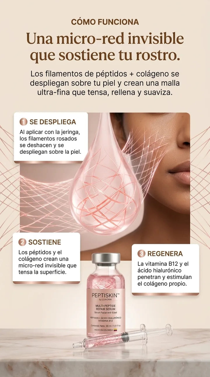 Una micro-red invisible que sostiene tu rostro