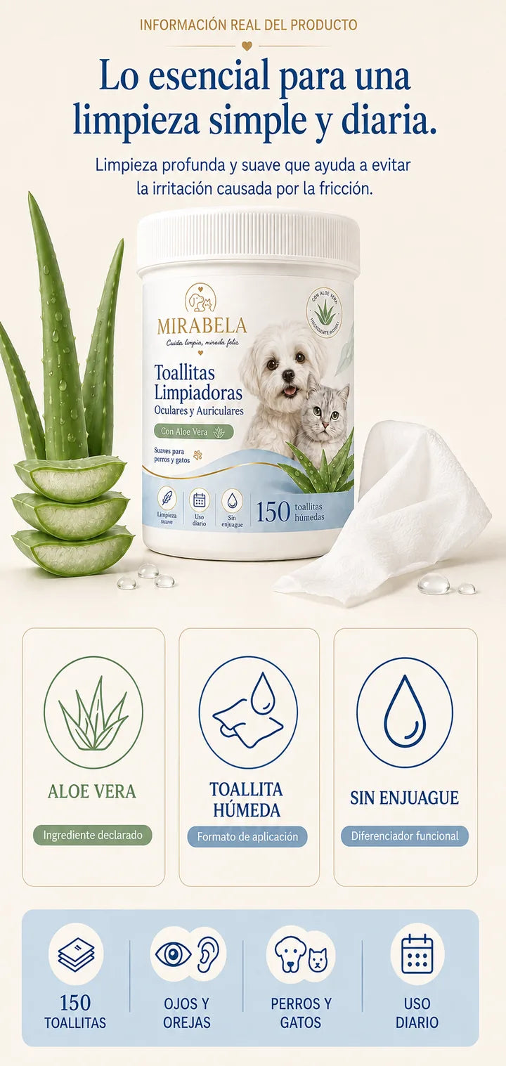 Fórmula con Aloe Vera — 150 toallitas