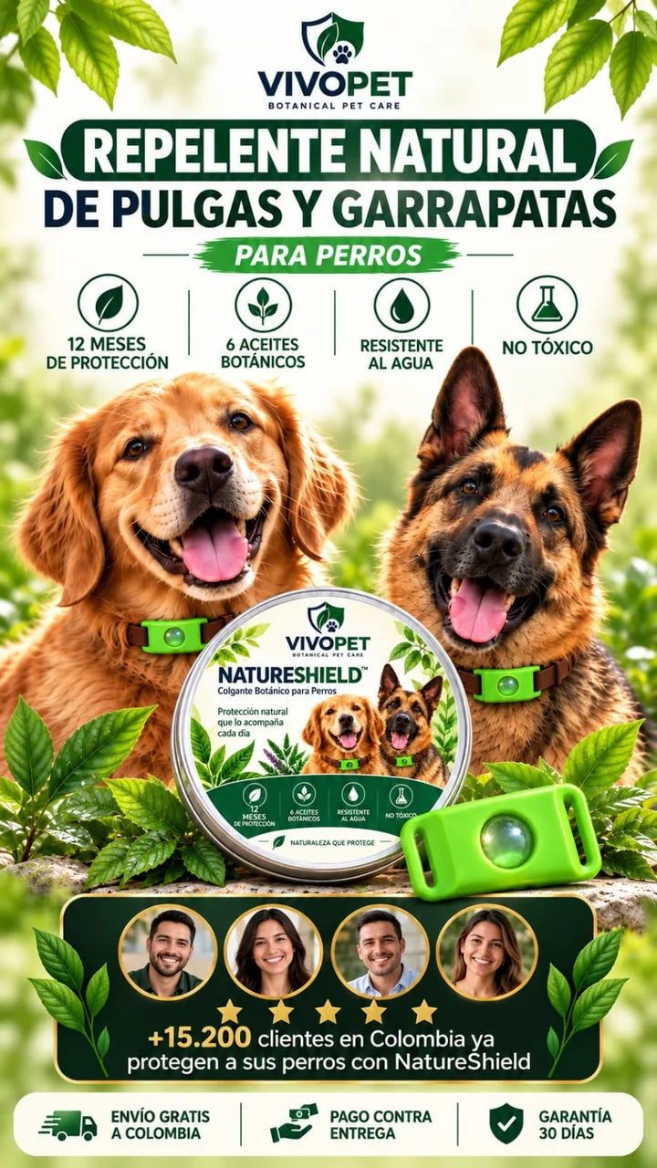 Repelente natural de pulgas y garrapatas para perros — NatureShield