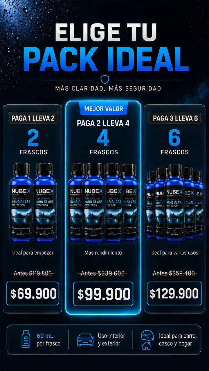 Elige tu pack — 2 / 4 (MEJOR VALOR) / 6 frascos NubeX