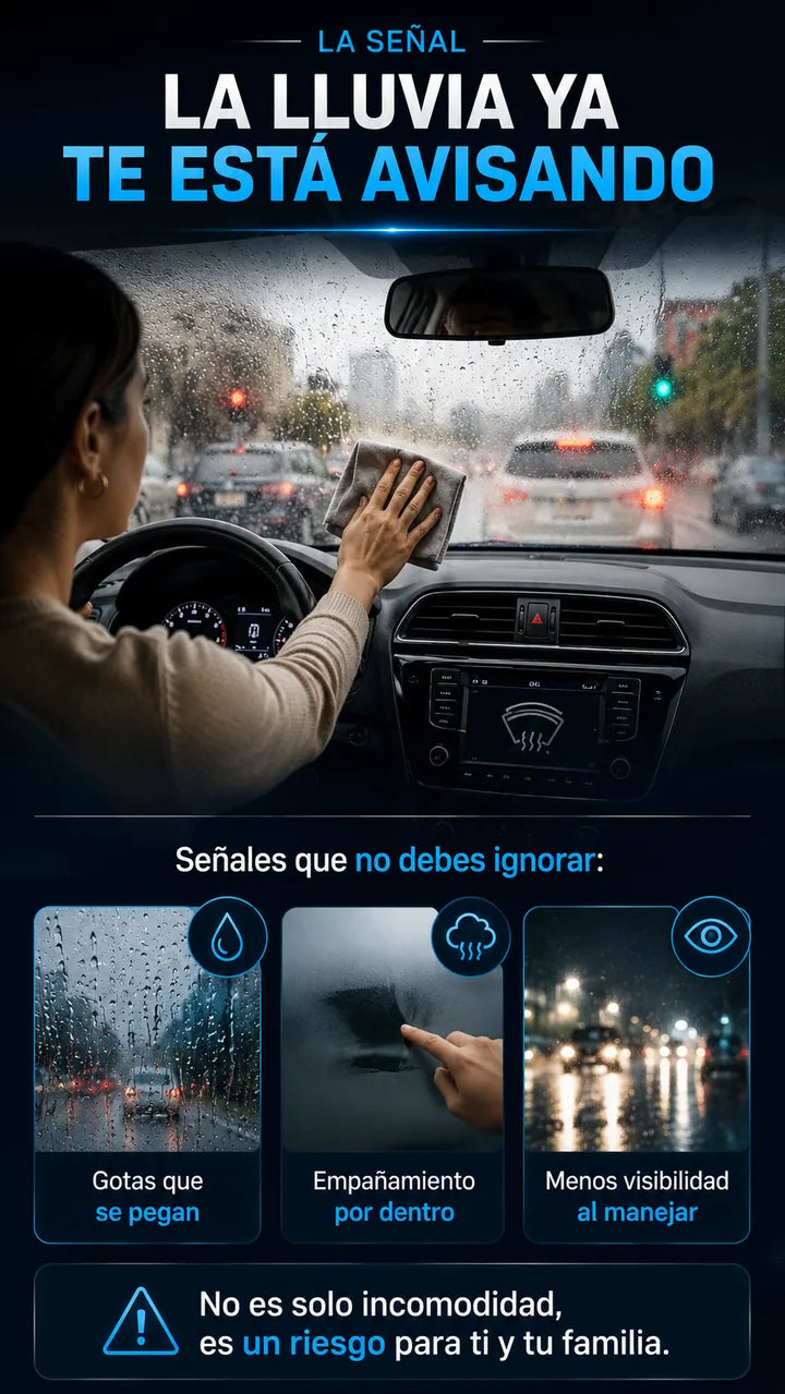 El dolor de manejar sin visibilidad en la lluvia
