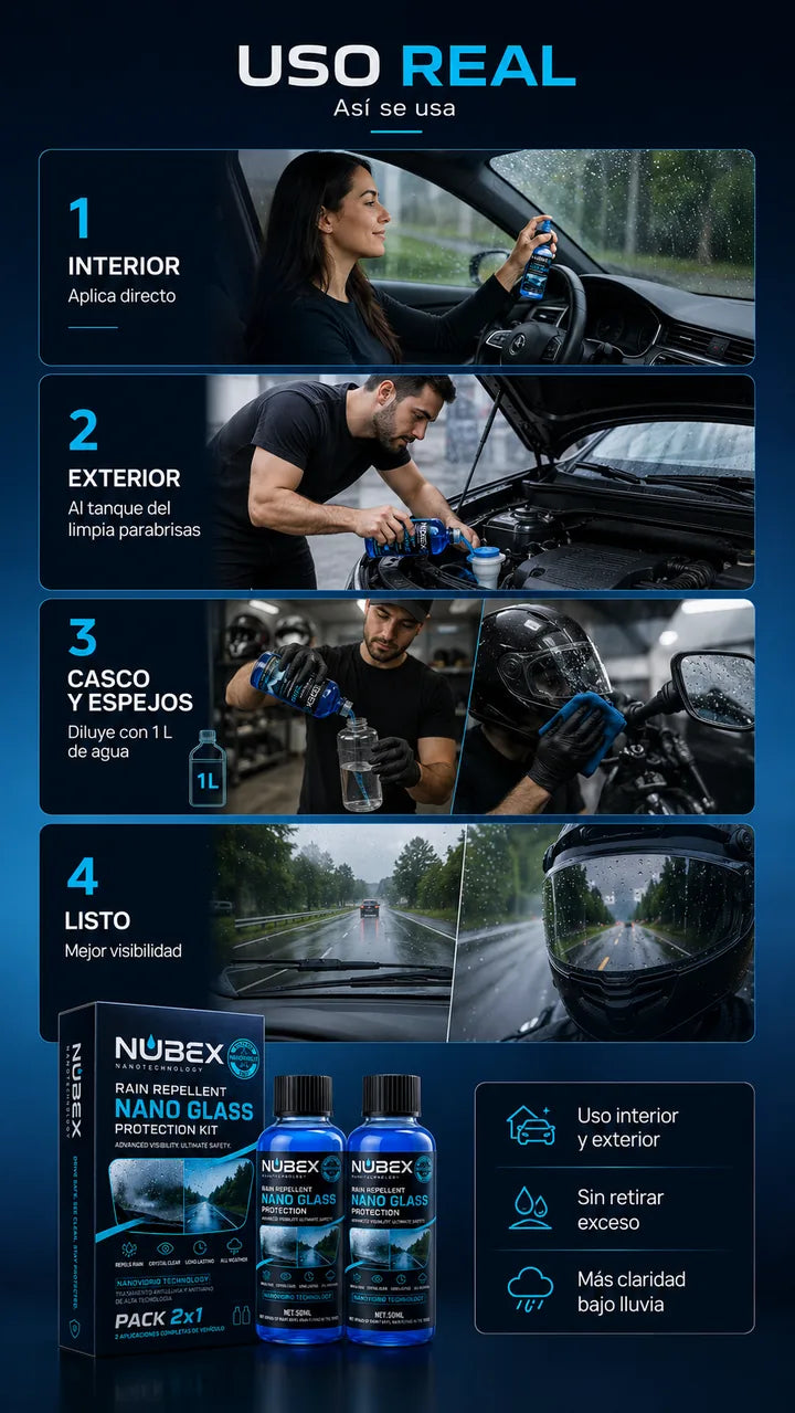 Uso real — carro, moto y hogar