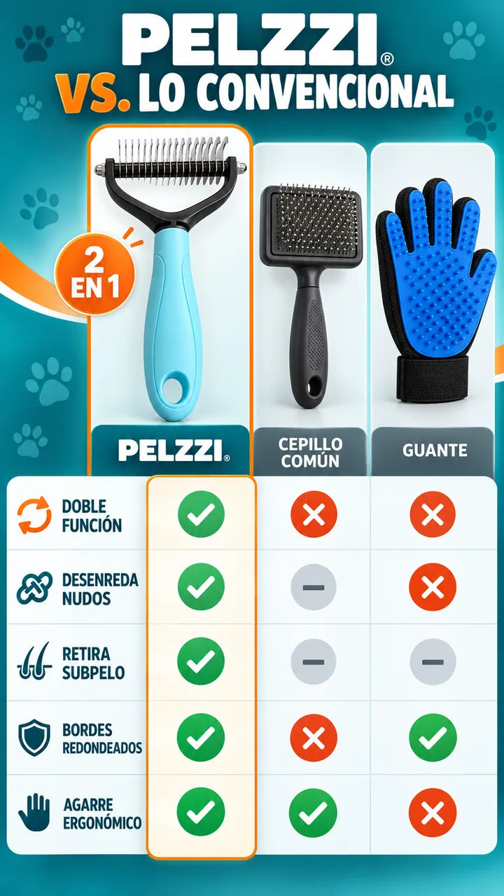 PELZZI vs cepillos comunes