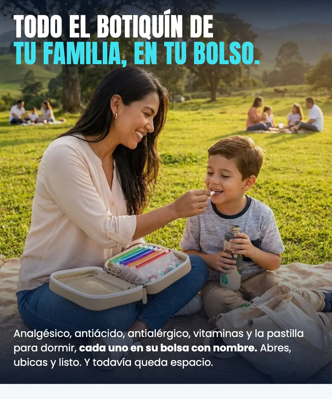 Todo el botiquín de tu familia en tu bolso