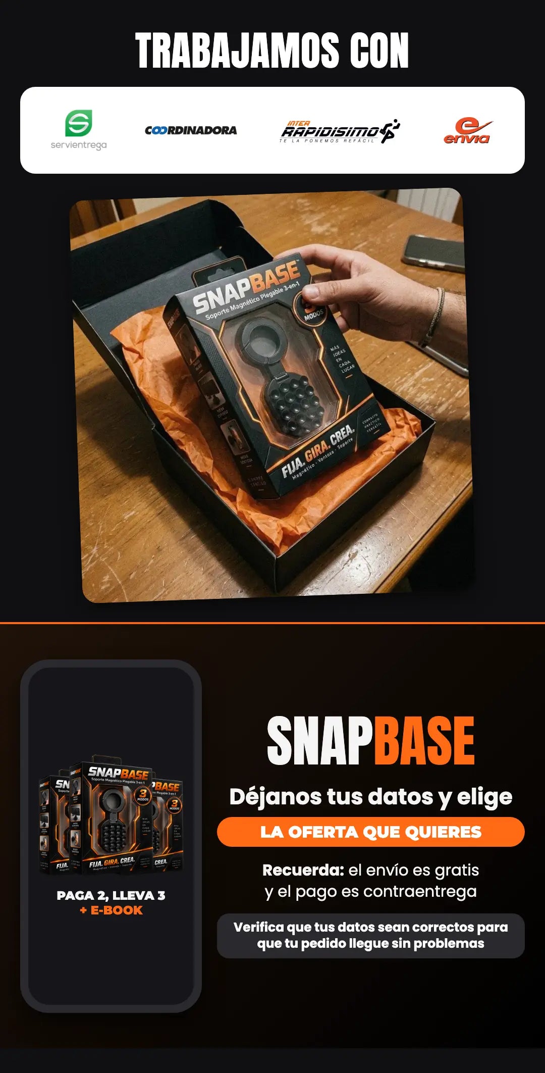 Trabajamos con las principales transportadoras
