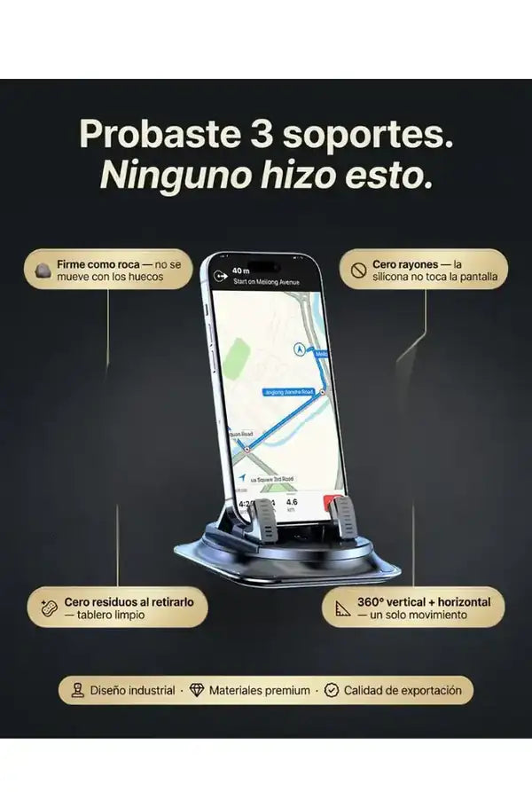 Probaste 3 soportes — ninguno hizo esto