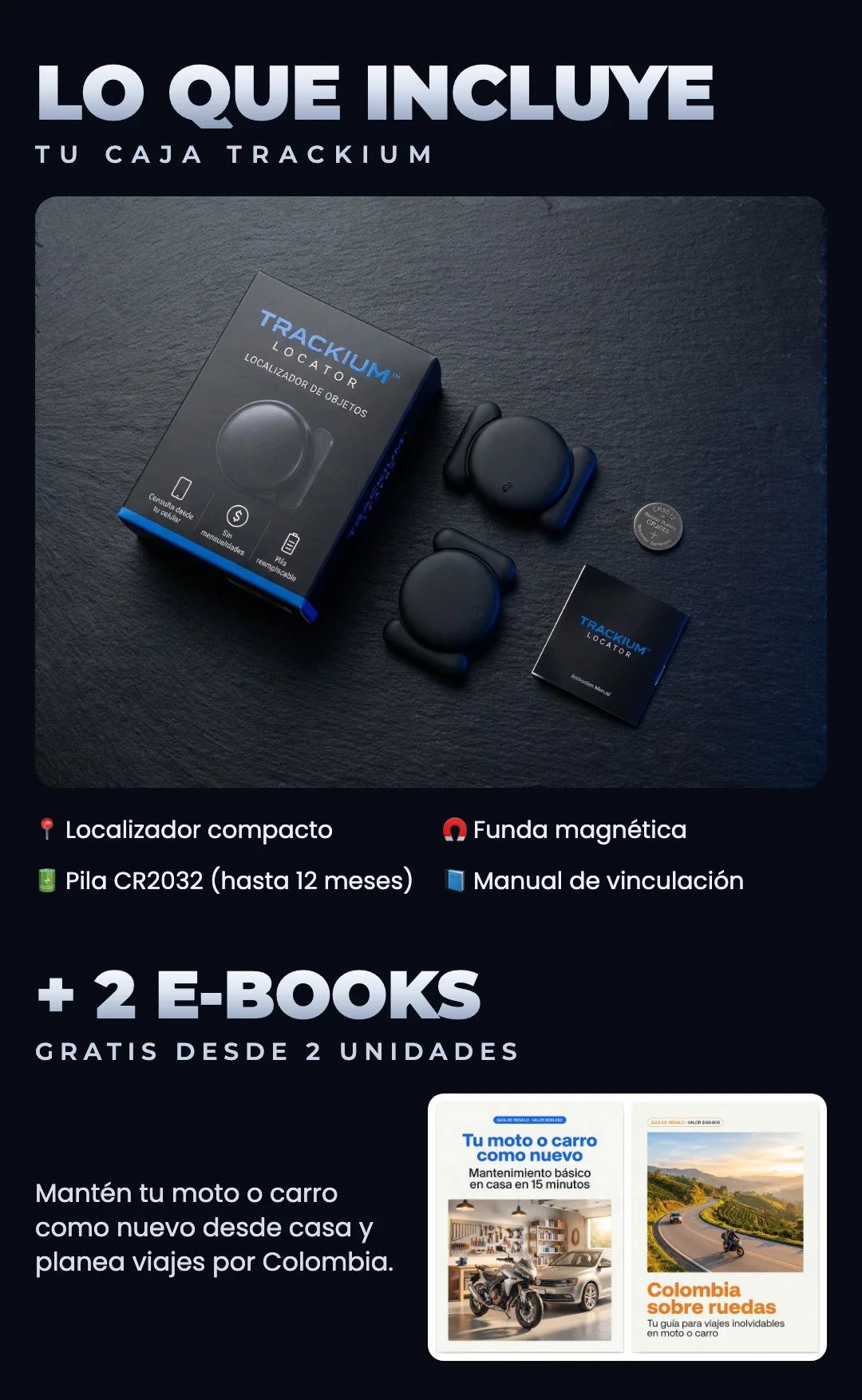 Lo que incluye tu caja Trackium
