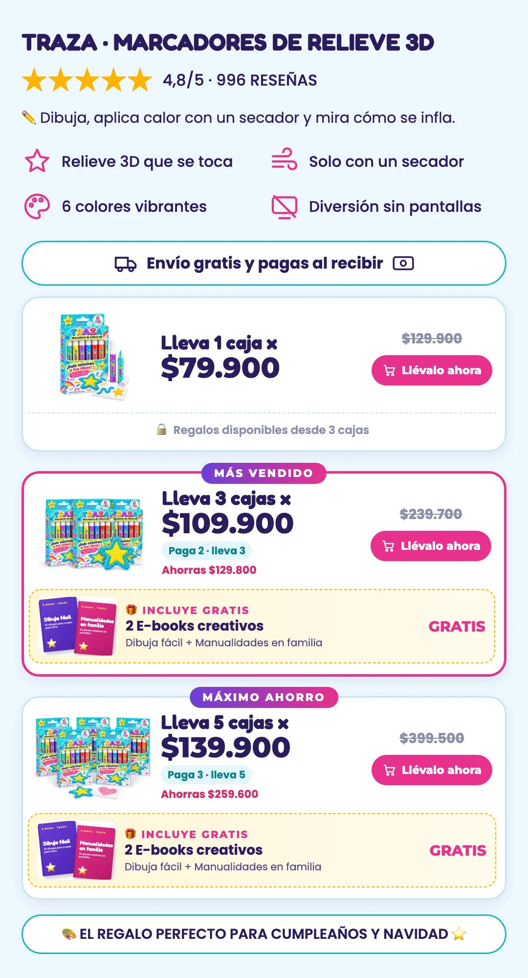 Elige tu kit Traza: 1, 3 o 5 cajas con e-books de regalo