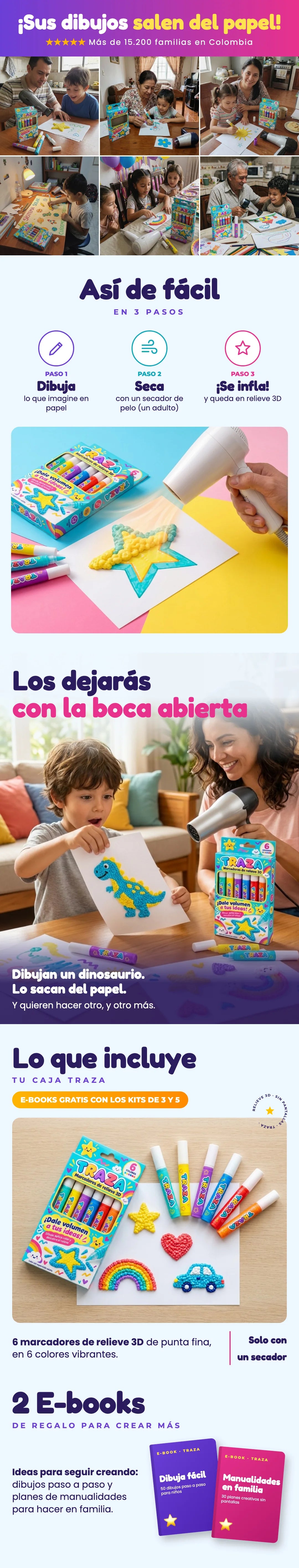 Dibuja, seca y se infla: así de fácil