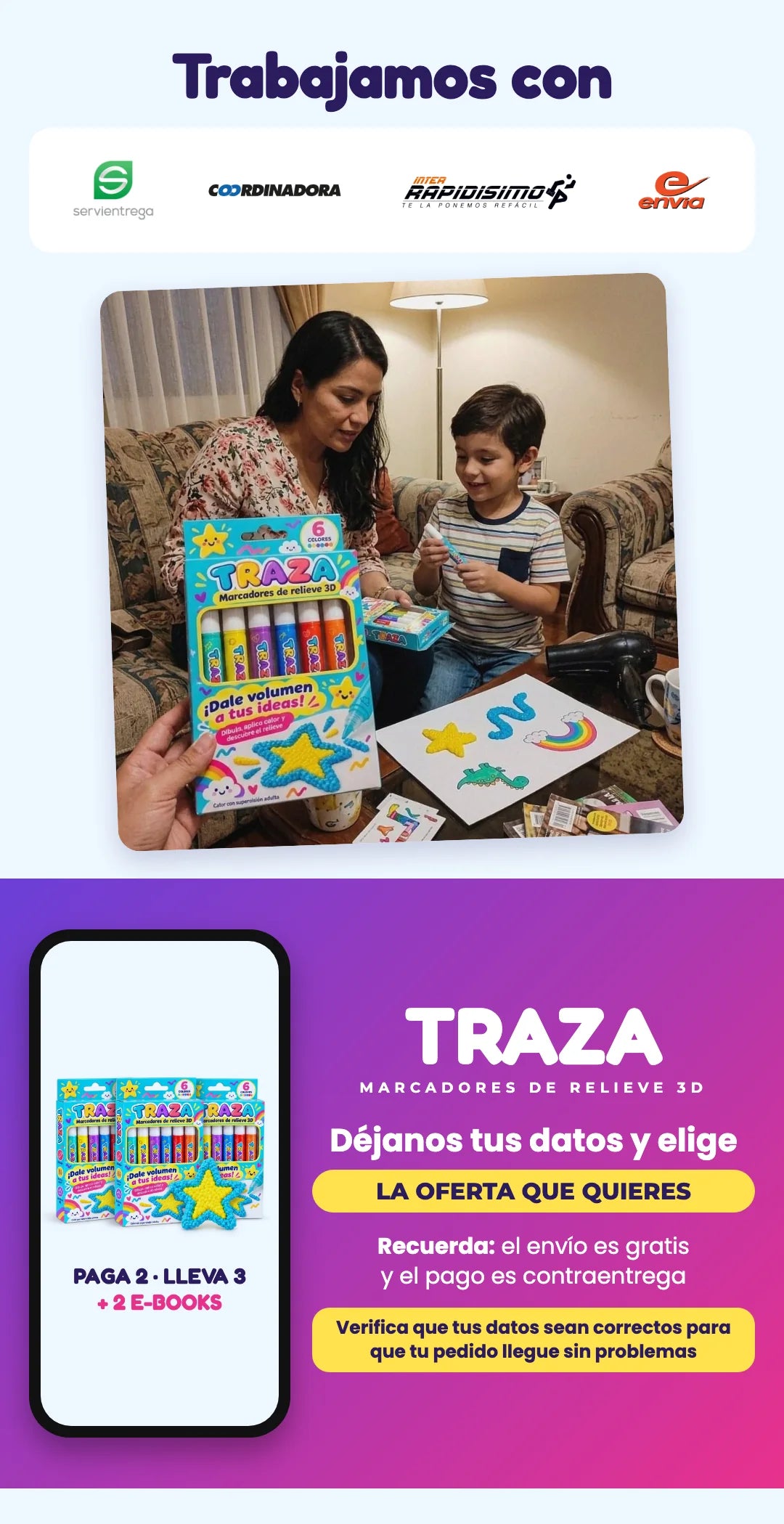 Trabajamos con las principales transportadoras