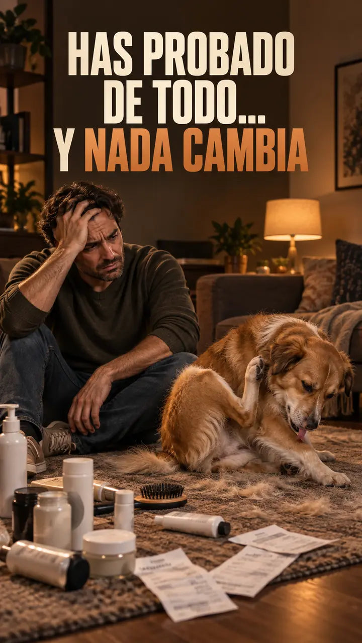 La frustración — croquetas caras no le dan lo que necesita