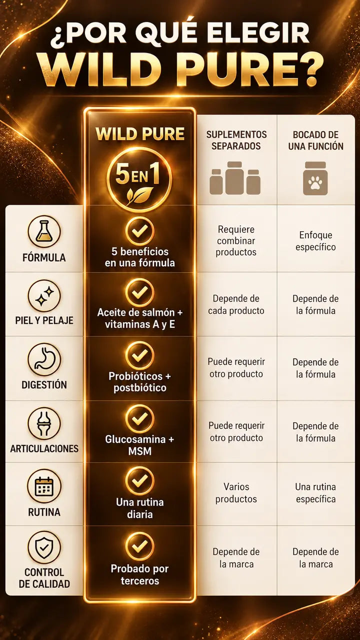 WILD PURE vs multivitamínicos comunes