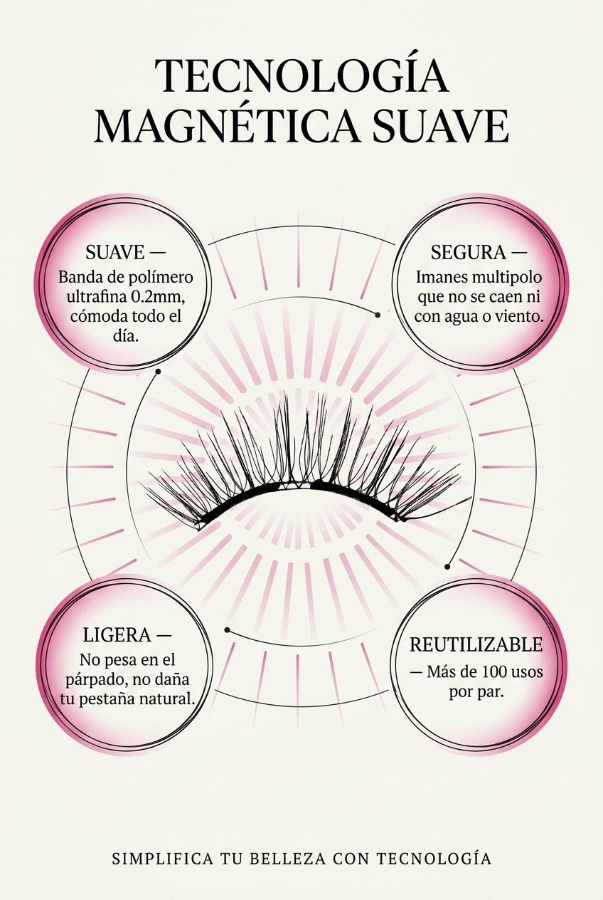 Tecnología magnética suave de las pestañas Wosado