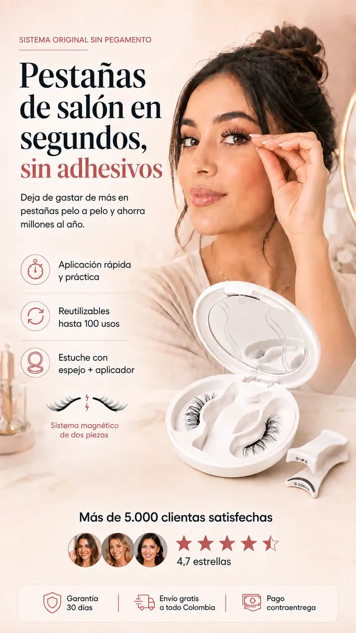 Wosado — Pestañas de salón en segundos sin adhesivos