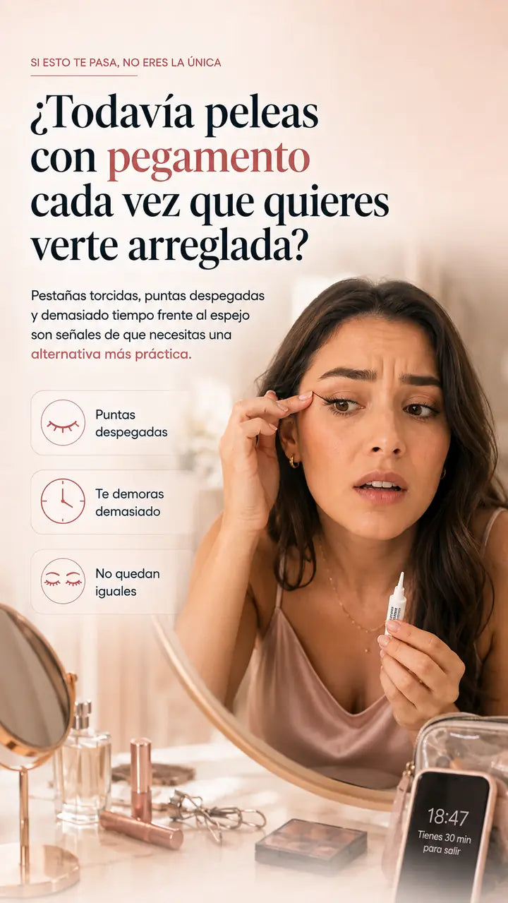 El dolor de las pestañas con pegamento